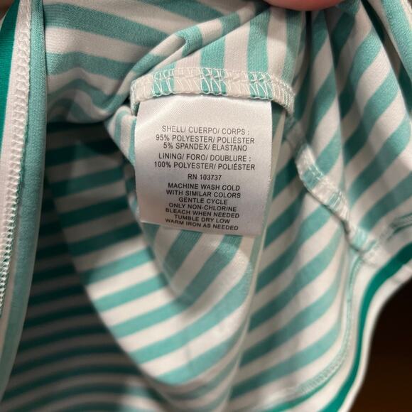 Donna Morgan stripe green tunic blouse size 12 - Picture 3 of 4